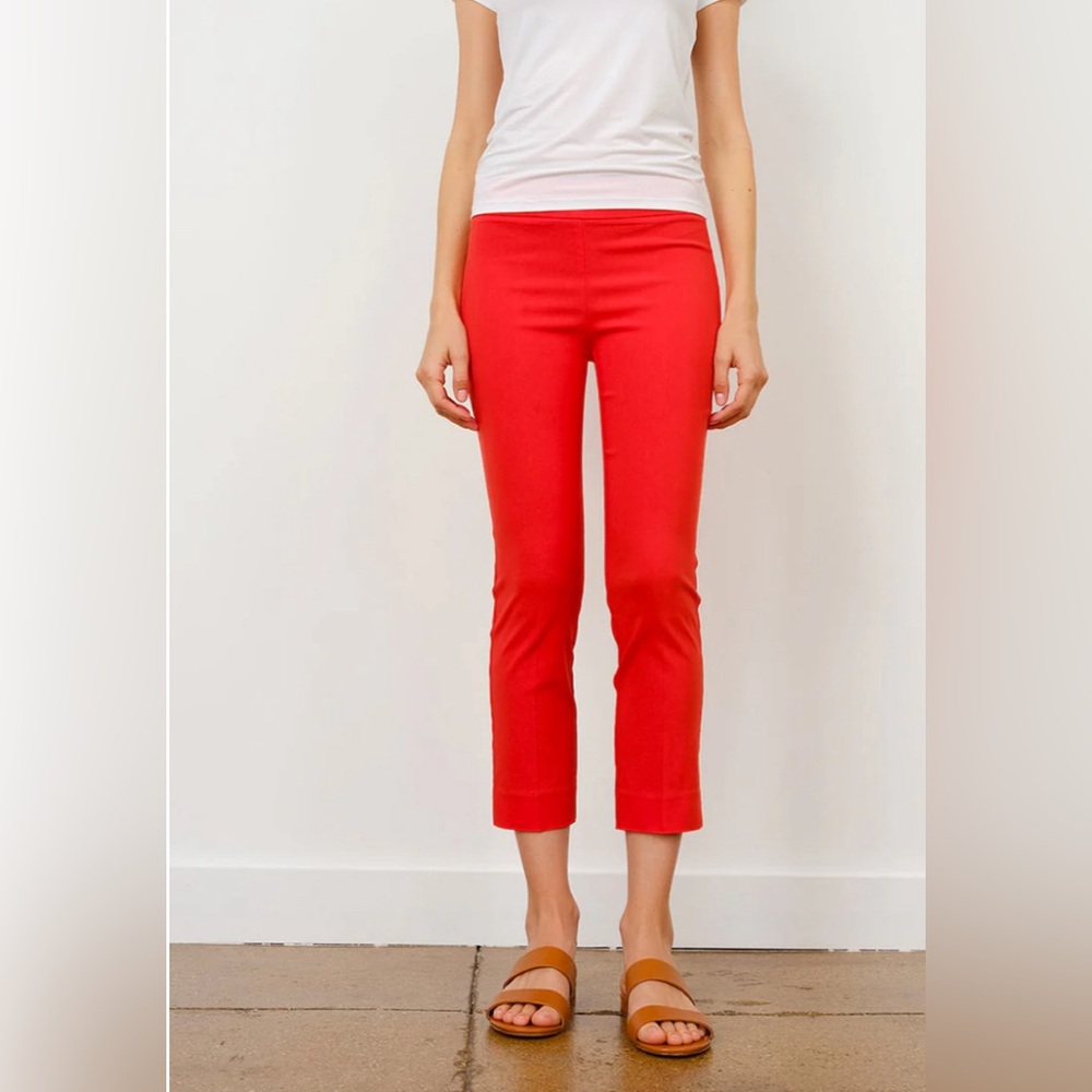 NWT Avenue Montaigne Brigitte Signature Fiesta Straight Crop pull on pants Sz 4